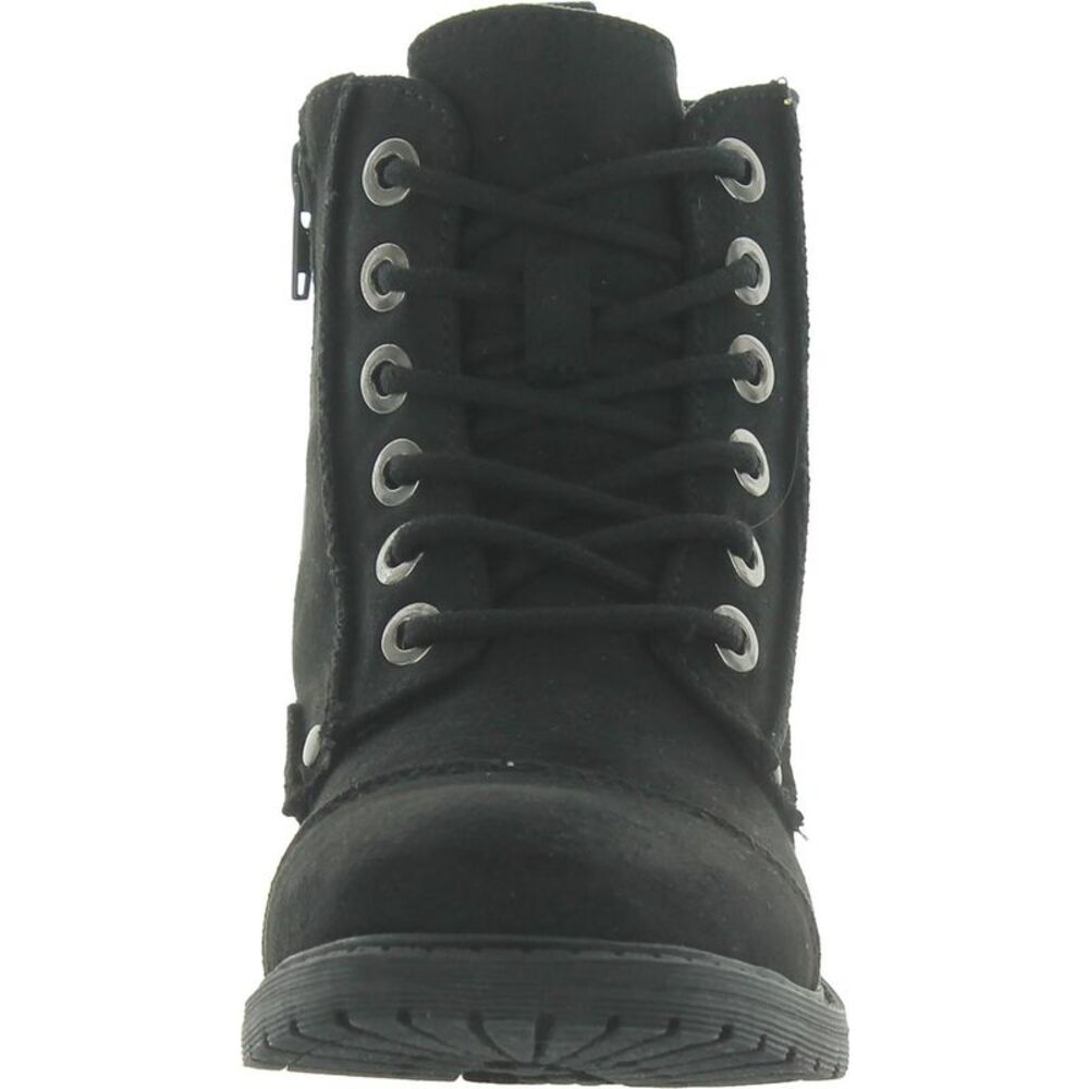 Very G Womens Birdie  Black Pull On Combat & Lace-up Boots Shoes New - Picture 3 of 3